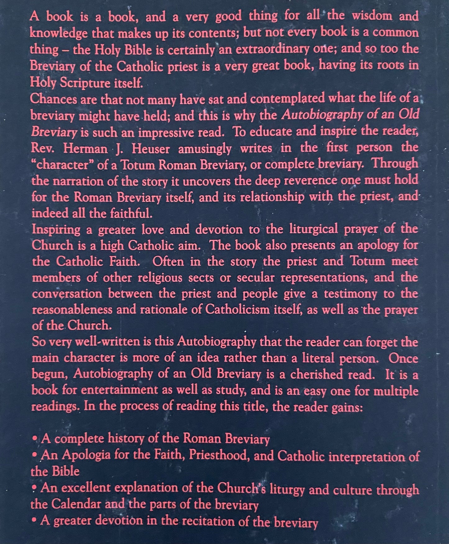 Book: Autobiography of an Old Breviary