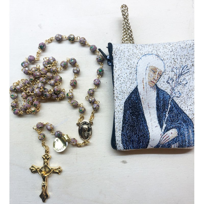 Rosary Cloisonne gold