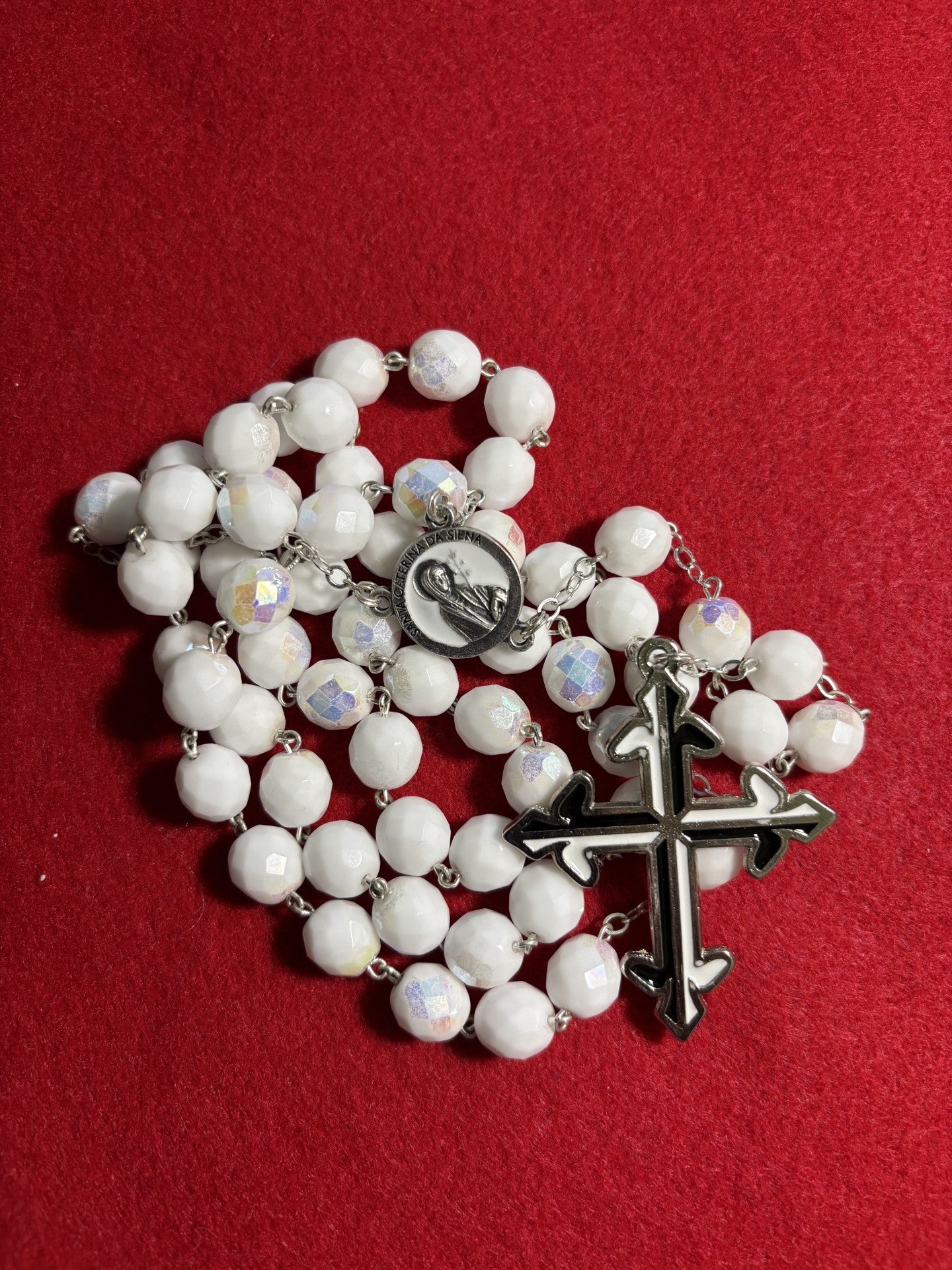 Rosary white Aurora borealis