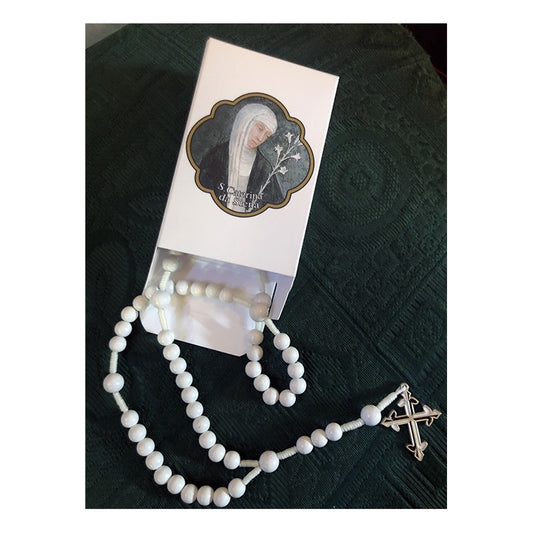 Rosary White Wooden